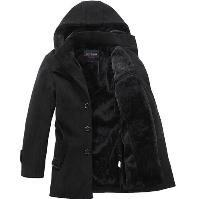 Veste D'hiver Hommes Épaissir Manteau Poids 1.5 Kg-2.2 Kg Vestes Et Vêtements D'extérieur - Noir