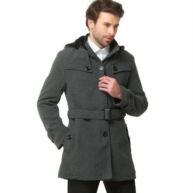 Veste D'hiver Hommes Épaissir Manteau Poids 1.5 Kg-2.2 Kg Vestes Et Vêtements D'extérieur - Noir