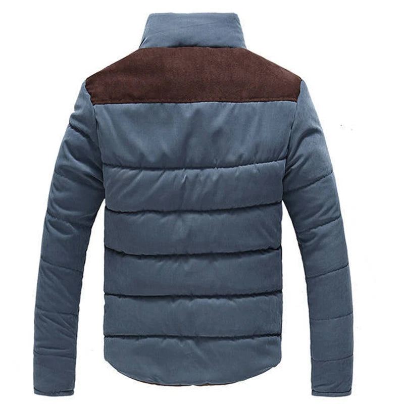 Veste D'hiver Pour Hommes Manteaux Chauds Et Décontractés En Coton Vêtements D'extérieur - Bleu