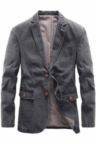 Veste En Jean Pour Hommes En Denim Fine Et Tendance Vêtements D'extérieur Coupe-vent Décontracté Manteaux De Cowboy Automne