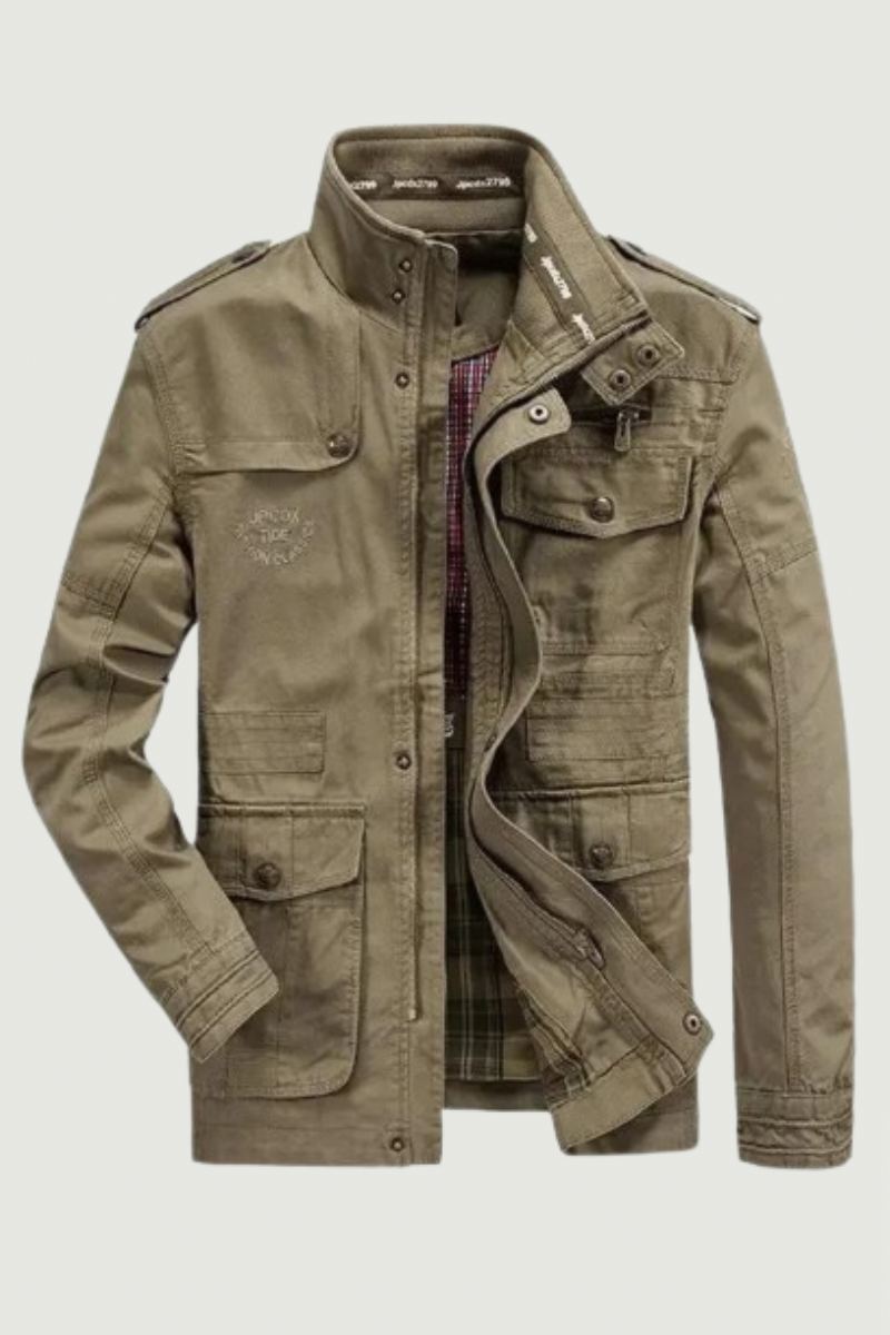 Veste Militaire Hommes Printemps Automne Coton Extérieur Vestes Manteau Décontracté