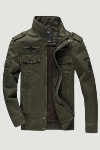 Veste Militaire De L'armée Pour Hommes Manteau Lavé En Coton Multi-poches Vestes De Vol Tactiques De Bombardier Pilote Printemps-automne