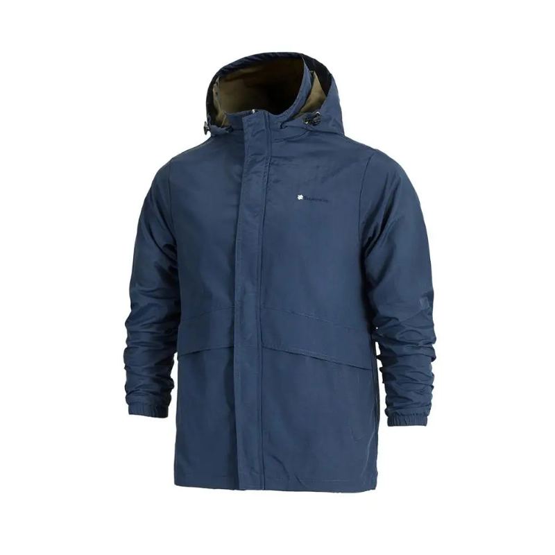 Veste Mince Imperméable Pour Hommes Printemps Été Coupe-vent En Plein Air Randonnée Camping Pêche Sport À Capuche - Bleu