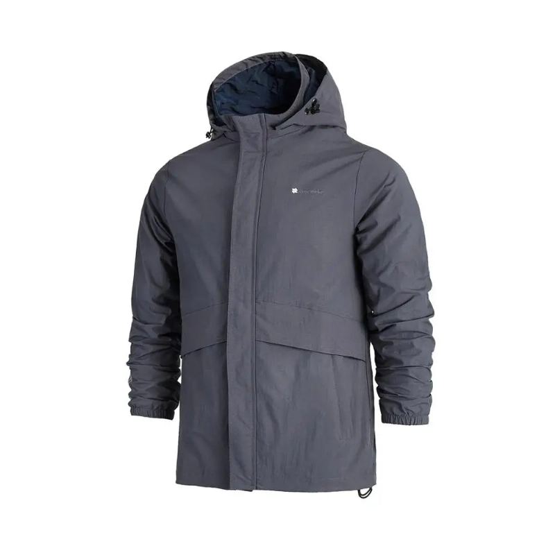 Veste Mince Imperméable Pour Hommes Printemps Été Coupe-vent En Plein Air Randonnée Camping Pêche Sport À Capuche - Bleu