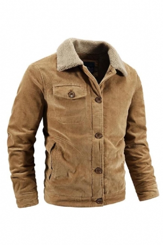 Veste Polaire D'hiver Pour Hommes Manteau Chaud Et Épais Coupe-vent Avec Col En Fourrure