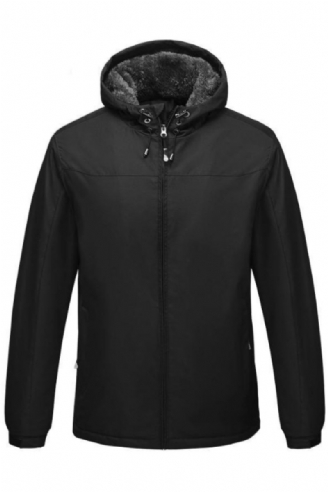 Veste De Sport D'hiver Pour Hommes Coupe-vent D'extérieur Décontracté Manteaux Thermiques À Capuche Vestes Chaudes En Polaire Vêtements