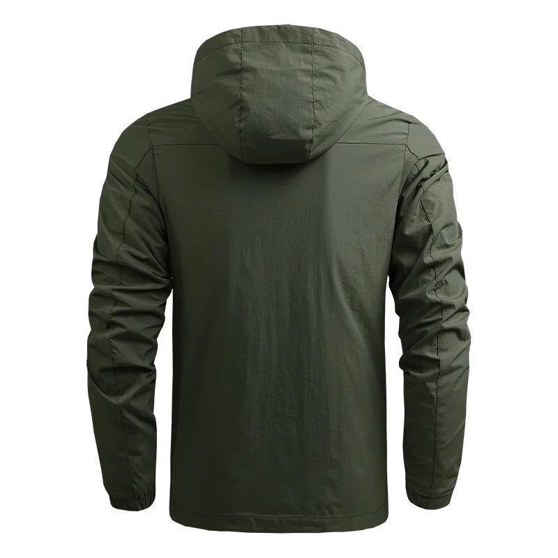 Vestes À Capuche Manteaux Pour Hommes Sweat-shirt D'hiver Manteau Froid Sweat Avec Fermeture Éclair Vers Le Bas Léger - Vert