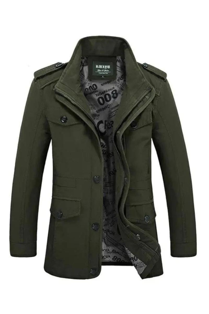 Vestes Pour Hommes Manteau Mâle Trench-coat Printemps Automne Solide Coton Décontracté Veste Longue Vêtements D'extérieur