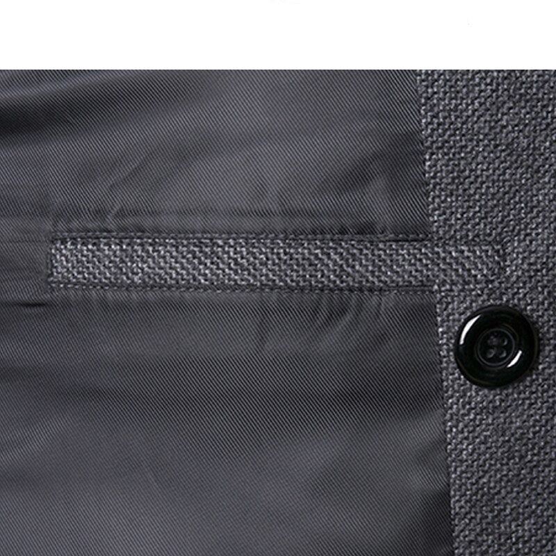 Vestes En Laine Pour Hommes Trench-coat Élégant À Double Bouton Coupe-vent En Mélange De Respirant - Noir