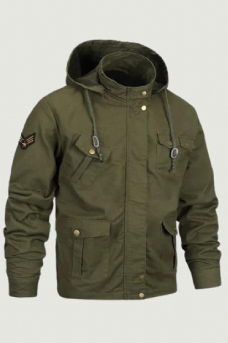 Vestes Militaires Pour Hommes Manteau Coupe-vent À Capuche Veste Décontractée Vêtements D'extérieur