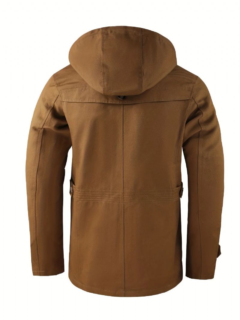 Vêtements D'hiver Vintage Pour Hommes Vestes Parkas Manteau Vers Le Bas Parka Légère - Beige