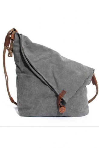 Sac À Bandoulière En Toile Et Cuir Pour Femmes Sac À Message De Grande Capacité Souple Et Pliable