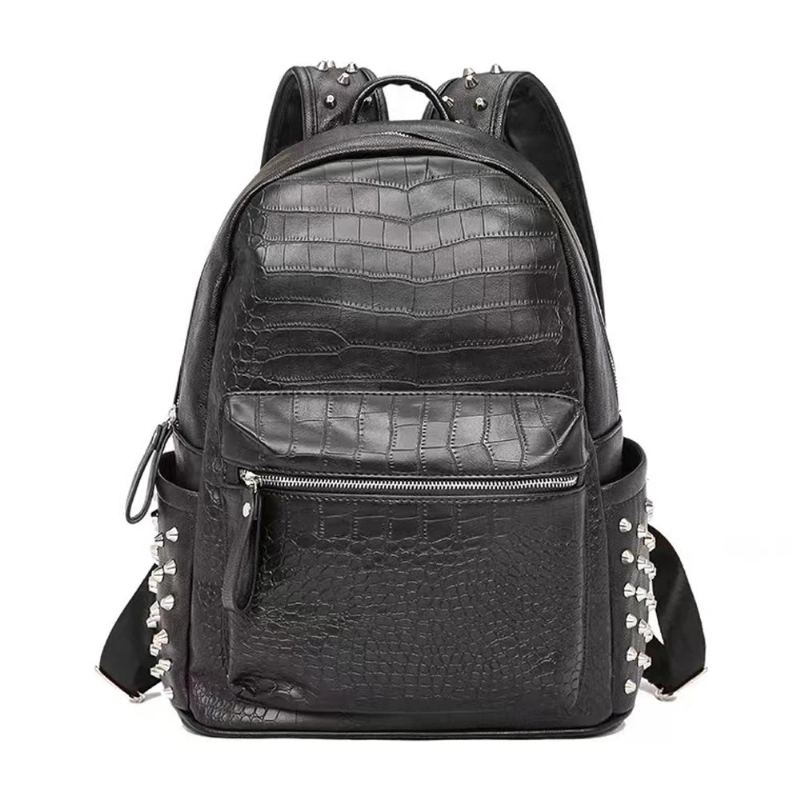 Sac À Dos Unisexe Design Sac À Dos De Grande Capacité Sac Pour Ordinateur Portable Alligator Sacs À Dos De Voyage Noir - Noir