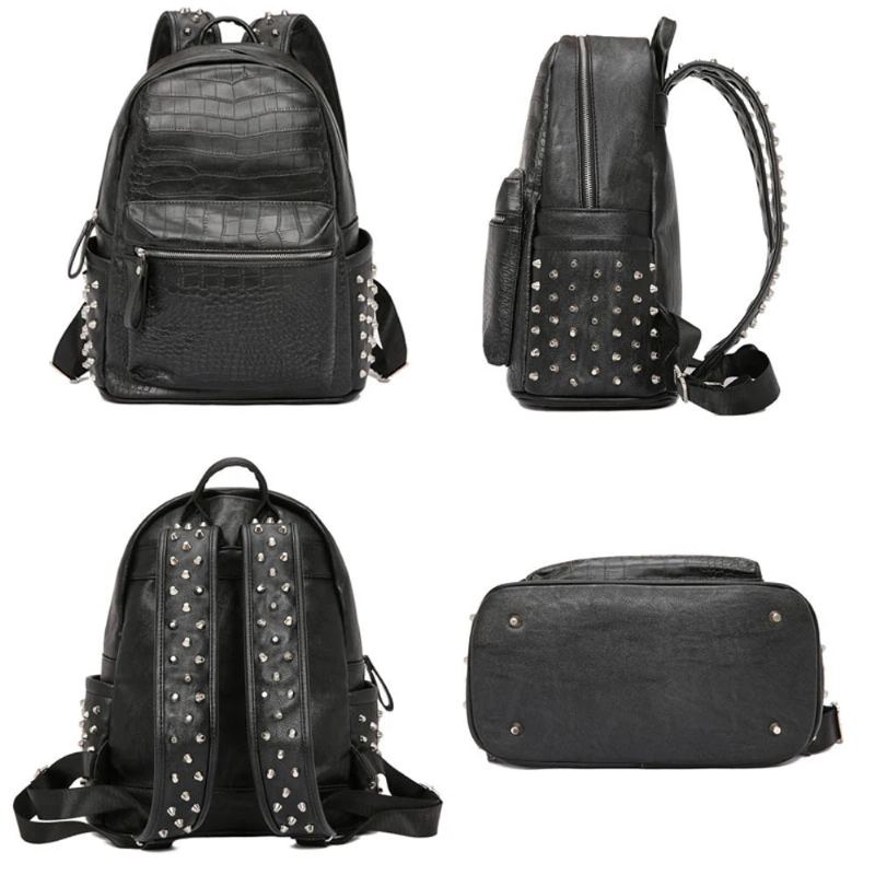 Sac À Dos Unisexe Design Sac À Dos De Grande Capacité Sac Pour Ordinateur Portable Alligator Sacs À Dos De Voyage Noir - Noir