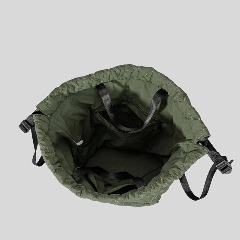 Sacs À Dos Pour Femmes D'école Rembourrés En Nylon Filles Sac Bouffant Décontracté De Voyage De Grande Capacité - Noir