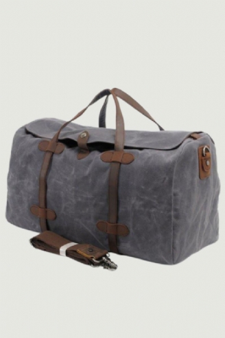 Sac À Bagages En Toile Cirée Imperméable Sac À Bandoulière De Grande Capacité Sac De Voyage Pour Week-end Hommes Fourre-tout De D'affaires