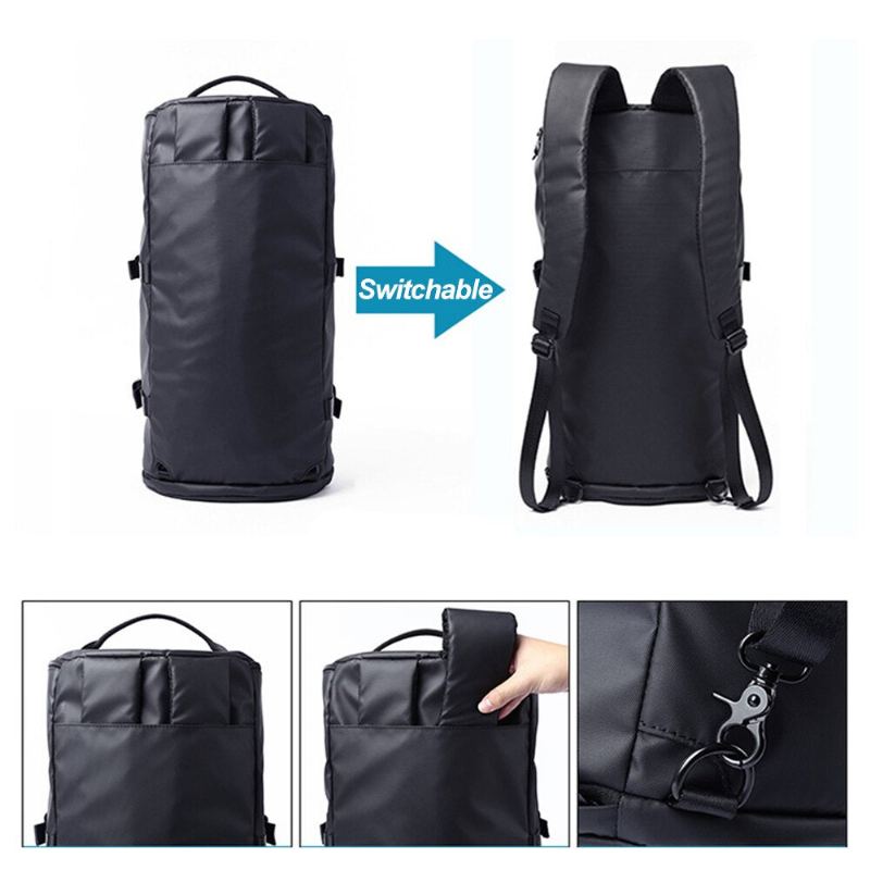 Sac À Dos De Voyage Pour Hommes Grand Sac Anti-vol Adolescent Sac À Dos Ordinateur Portable Seau Étanche Sacs À Bandoulière - Noir