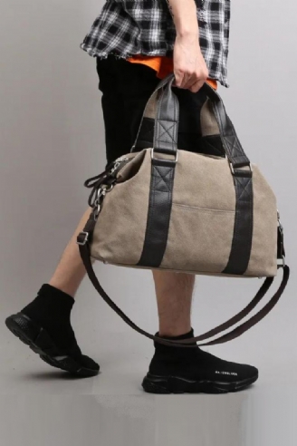 Sac À Main En Toile Rétro Pour Hommes Sac À Bandoulière De Voyage Sac À Bagages Décontracté