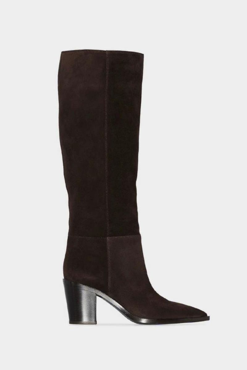 Bottes Hautes Pour Femmes Chaussures En Cuir Véritable