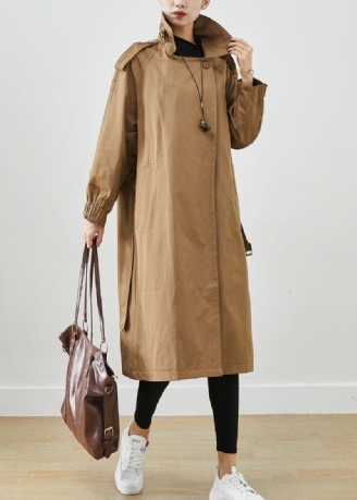 Mode Chocolat Poches Surdimensionnées Manteau En Coton Vêtements D'extérieur Automne