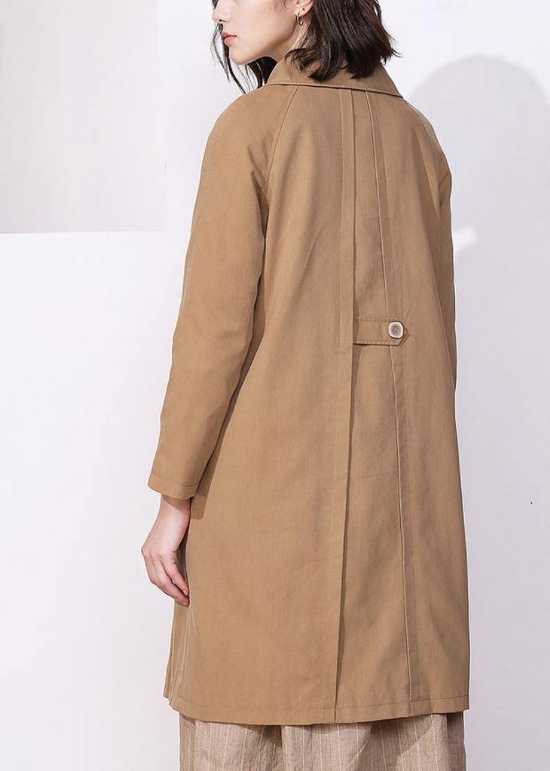 Trench-coat Fin Kaki Pour Femme Inspiration Vestes De Printemps À Manches Longues - Trenchs femmes