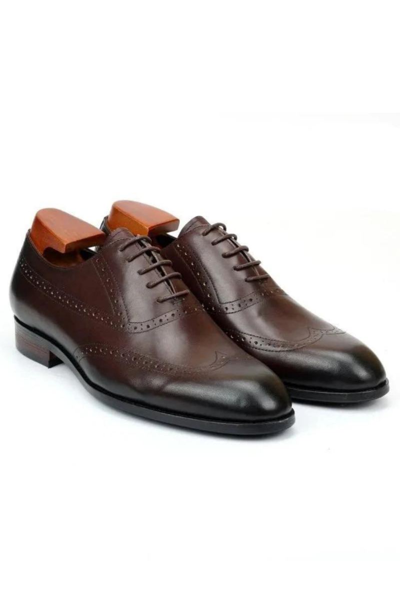 Brogue Oxford Hommes Chaussures Habillées Mariage Meilleur Homme Chaussure En Cuir Véritable À La Main Concepteur Formelles Original