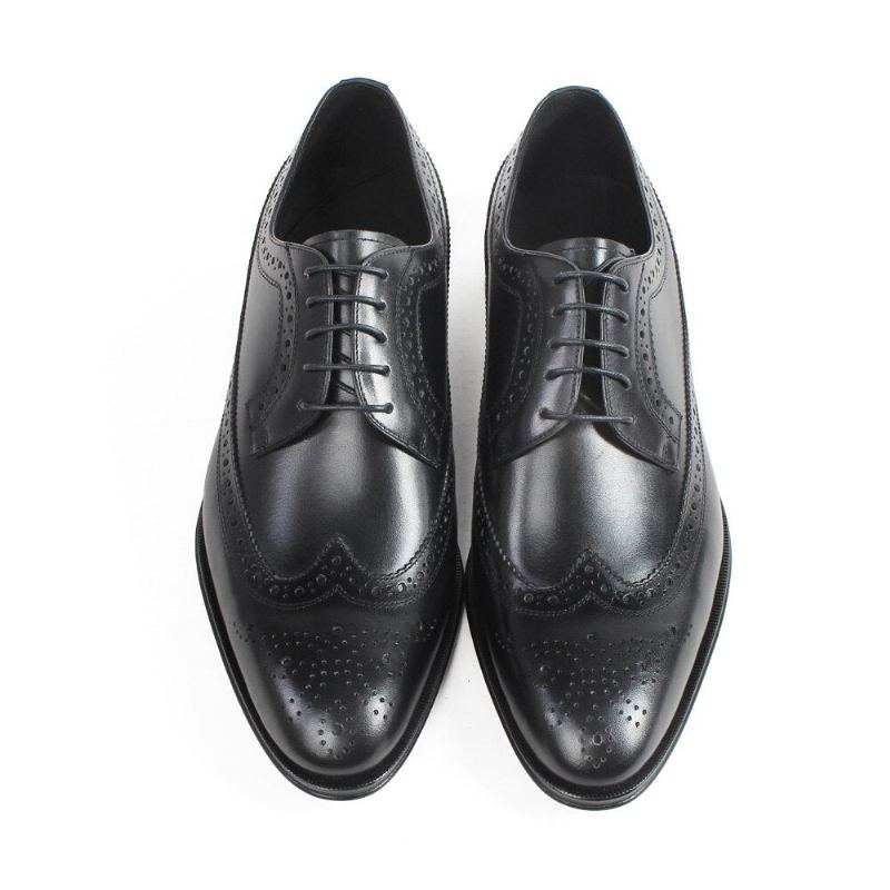 Chaussures Blake Faites À La Main Pour Hommes Richelieu Noires Formelles De Bureau Et De Mariage - Noir