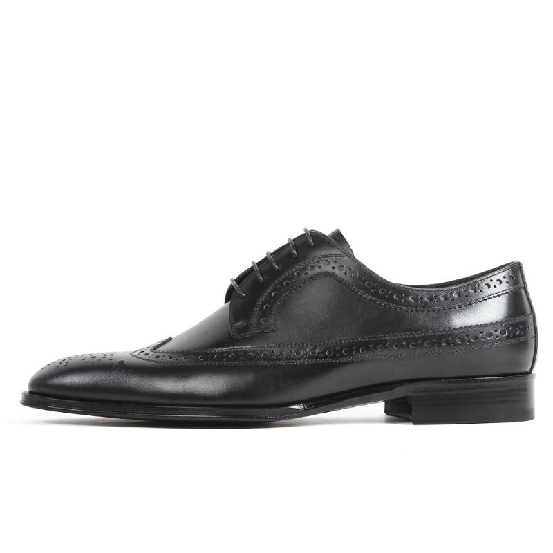 Chaussures Blake Faites À La Main Pour Hommes Richelieu Noires Formelles De Bureau Et De Mariage - Noir