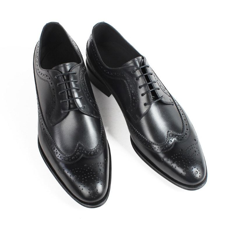 Chaussures Blake Faites À La Main Pour Hommes Richelieu Noires Formelles De Bureau Et De Mariage - Noir