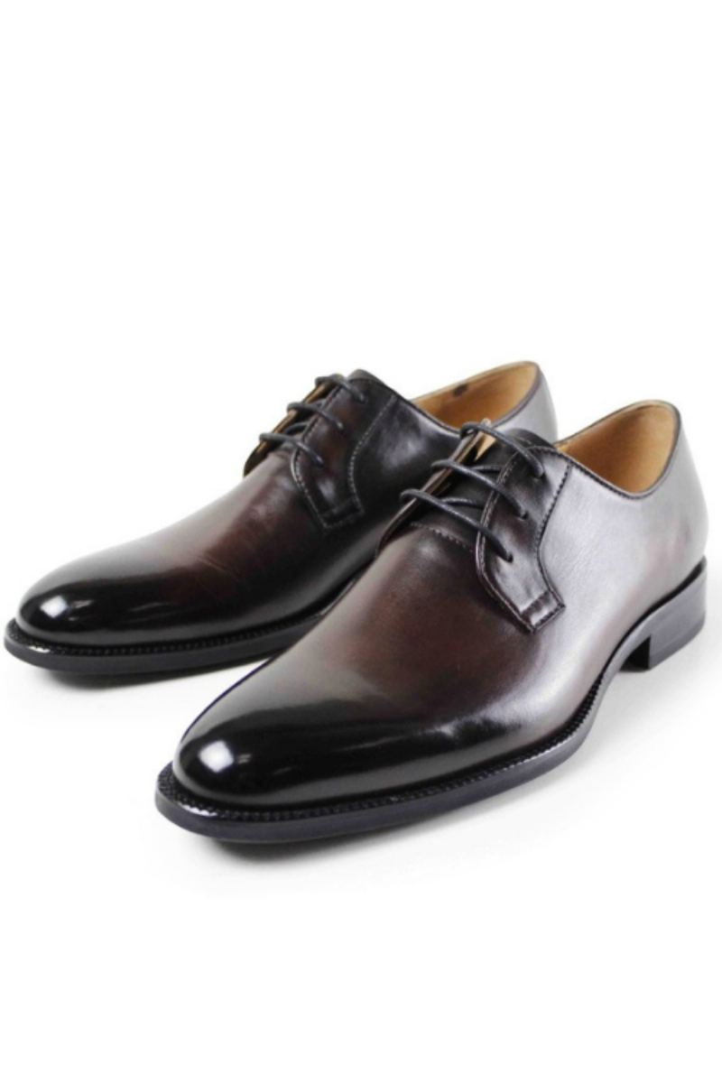 Chaussures Habillées Faites À La Main Pour Hommes Bureau De Mariage Chaussure Masculine Formelle En Cuir Véritable Derby Classique