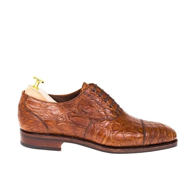 Chaussures Pour Hommes Fête De Mariage Meilleur Homme Chaussure À La Main De Créateur Formelles - Brun