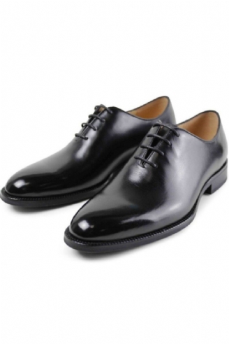 Classique Noir Mâle En Cuir Véritable Chaussure Travail Formel Bureau D'affaires Original Concepteur Robe Hommes Oxford Chaussures