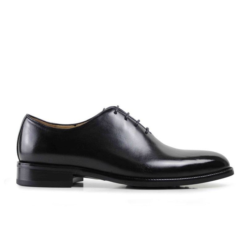 Classique Noir Mâle En Cuir Véritable Chaussure Travail Formel Bureau D'affaires Original Concepteur Robe Hommes Oxford Chaussures - Noir