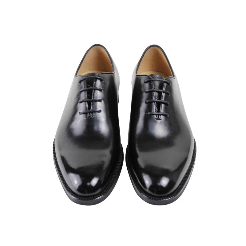 Classique Noir Mâle En Cuir Véritable Chaussure Travail Formel Bureau D'affaires Original Concepteur Robe Hommes Oxford Chaussures - Noir