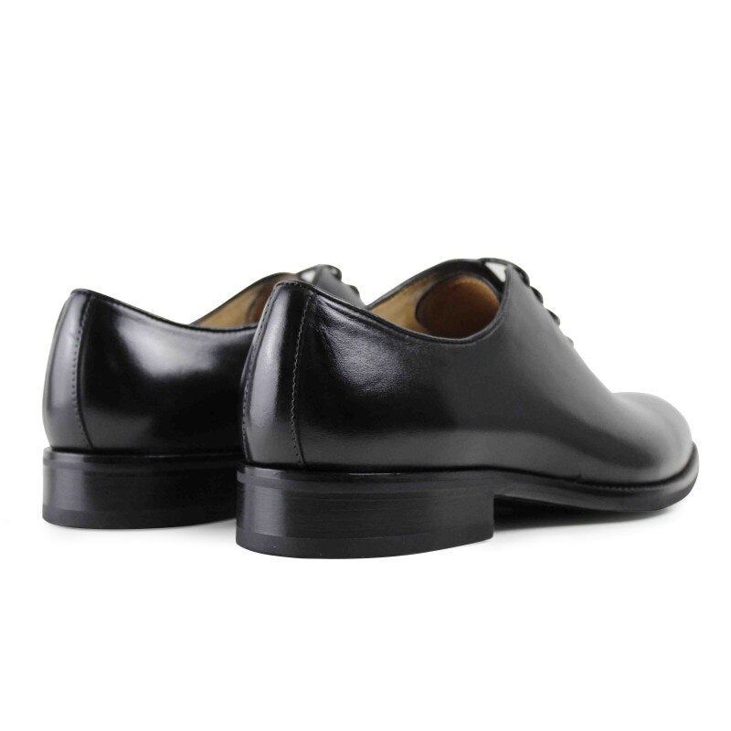 Classique Noir Mâle En Cuir Véritable Chaussure Travail Formel Bureau D'affaires Original Concepteur Robe Hommes Oxford Chaussures - Noir