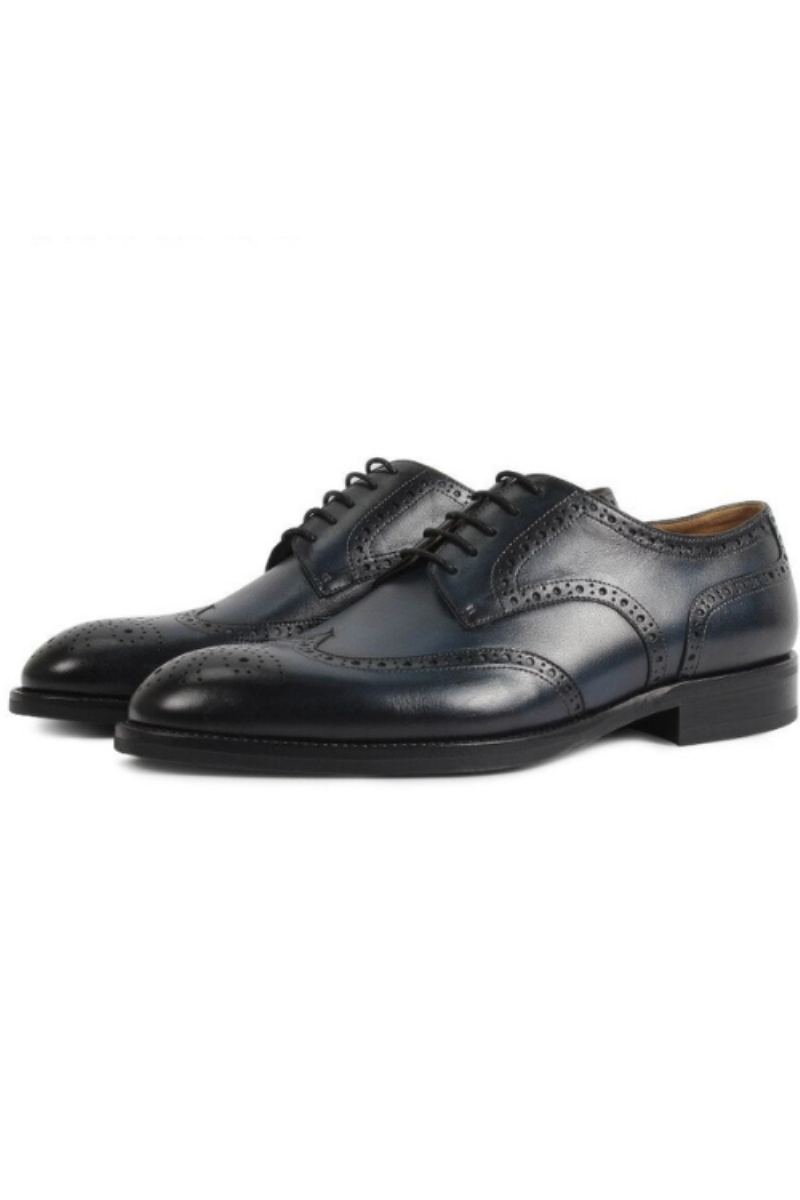 Hommes Chaussures À La Main Modèle Conception De Luxe En Cuir Classique Complet Brogue Affaires Robe De Mariée Homme