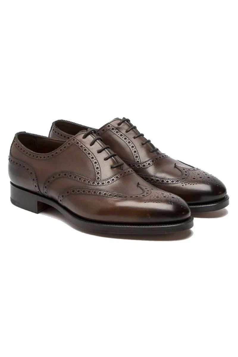 Oxford Brogue Style Robe De Mariée Formelle Meilleures Chaussures Bureau Marié À La Main Affaires Concepteur Homme