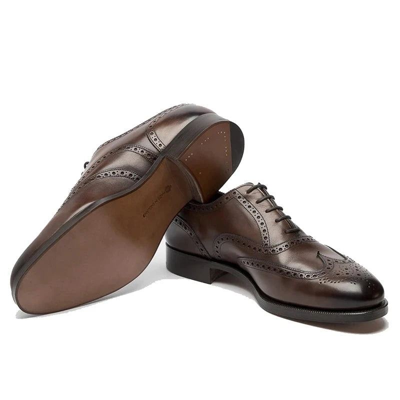 Oxford Brogue Style Robe De Mariée Formelle Meilleures Chaussures Bureau Marié À La Main Affaires Concepteur Homme - Brun