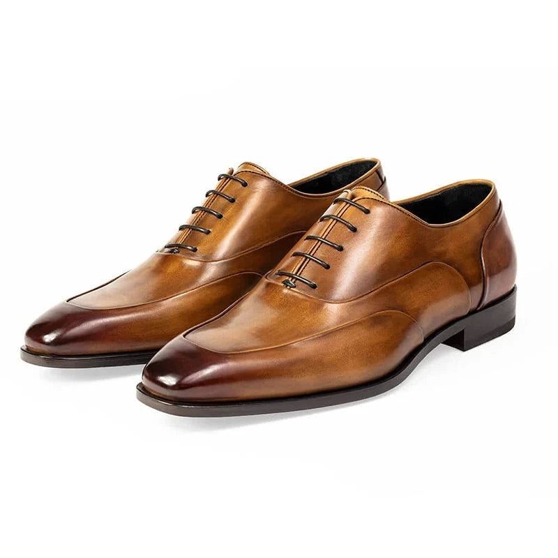 Oxford Cuir Hommes Chaussures Robe De Mariée Fête Chaussure À La Main Meilleur Concepteur Solide Homme D'affaires - Brun