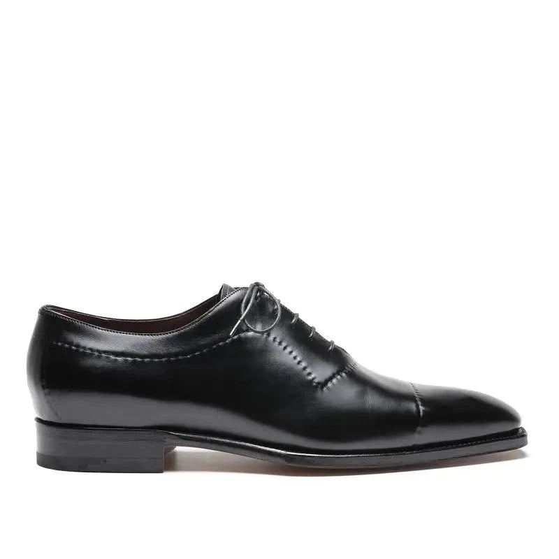 Oxford Hommes Chaussures Habillées Mariage Formel Meilleure Chaussure Affaires À La Main En Cuir Véritable Bureau Concepteur - Noir