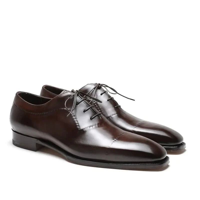 Oxford Hommes Chaussures Habillées Mariage Formel Meilleure Chaussure Affaires À La Main En Cuir Véritable Bureau Concepteur - Noir