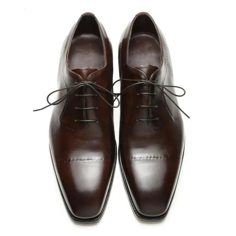 Oxford Hommes Chaussures Habillées Mariage Formel Meilleure Chaussure Affaires À La Main En Cuir Véritable Bureau Concepteur - Noir