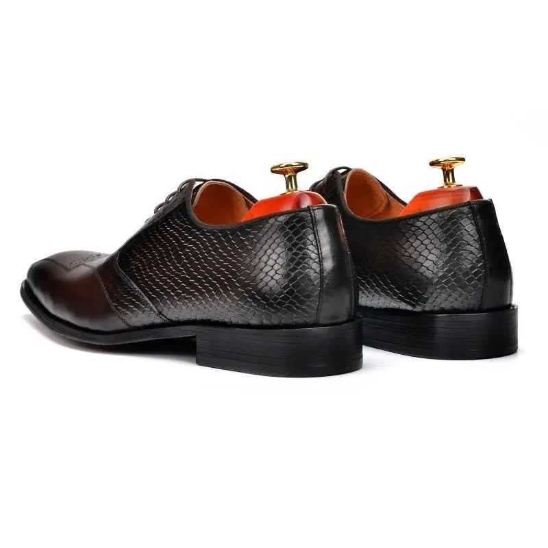 Oxford Hommes Chaussures Habillées Mariage Meilleur Homme Chaussure En Cuir Véritable Bureau De Créateur Formelles Pour - Brun