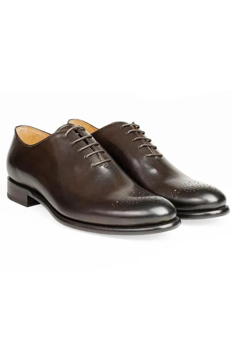 Oxford Robe Homme Chaussure D'affaires Chaussures Faites À La Main Mariage Solide En Cuir Véritable Meilleures Pour Hommes