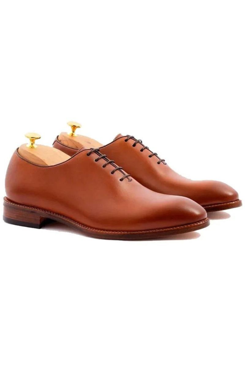 Oxford – Chaussures D'affaires Solides En Cuir Véritable Faites À La Main Pour Mariage Formelles Originales Meilleur Homme