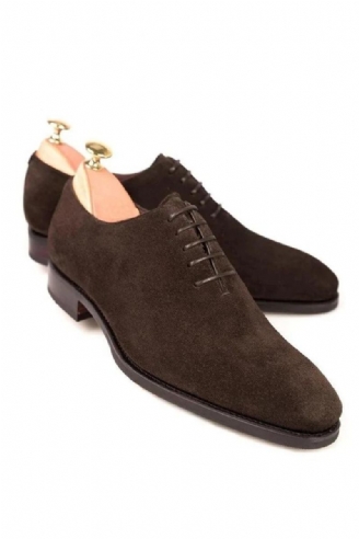 Oxford – Chaussures En Cuir Suédé Pour Hommes Formelles De Bureau Et De Mariage Faites À La Main De Styliste Originales