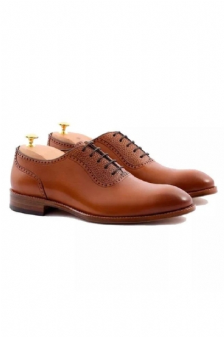 Oxford – Chaussures En Cuir Véritable Pour Hommes D'affaires De Mariage De Bureau De Styliste Faites À La Main