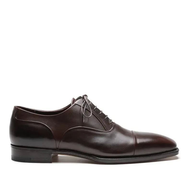 Oxford – Chaussures Élégantes En Cuir Véritable Pour Hommes De Bureau Formelles Faites À La Main De Styliste D'affaires - Noir