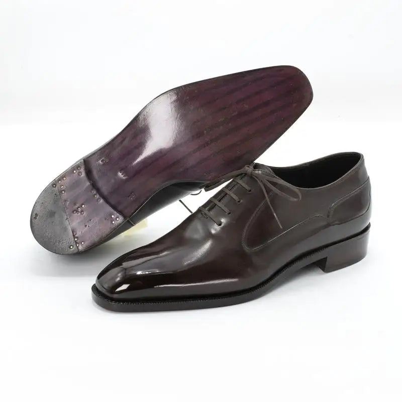 Oxford – Chaussures De Mariage En Cuir Véritable Pour Hommes Meilleures Formelles Brillantes Marié Bureau Noires De Styliste D'affaires - Brun