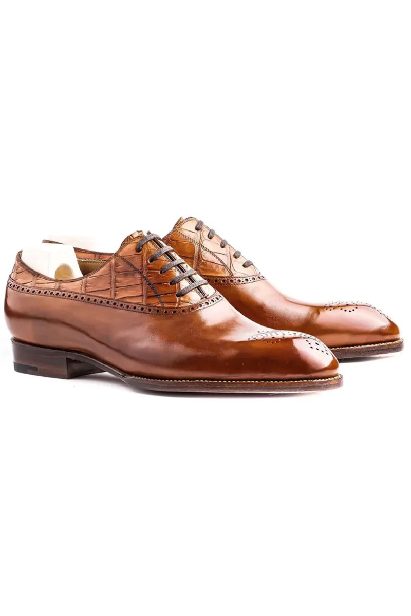 Oxford – Chaussures De Style Brogue Pour Hommes En Cuir Véritable Meilleures Formelles Et Originales De Styliste D'affaires